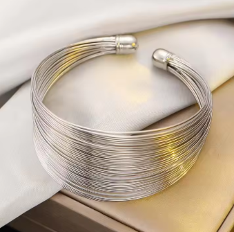 Korean Silver Color Angel Wing Cuff Bracelet For Women Exquisite Crystal Feather Adjustable Bracelet Wedding Jewelry Gifts
