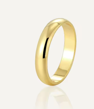 925 Sterling Silve Gold Colour Ring Fashion Women's Classic Simple Couple's Wedding Ring Engagement Party Jewellery Gift