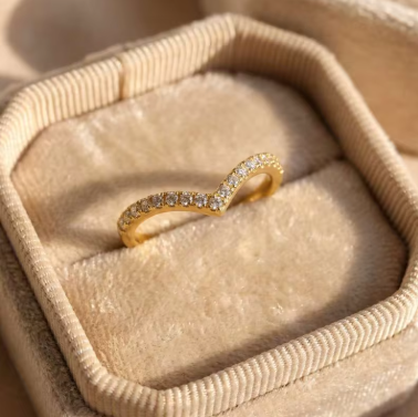 925 Sterling Silver Fashion V-Shaped Zircon Exquisite Ring for Women Engagement Wedding Party Anniversary Gift Fine Jewelry