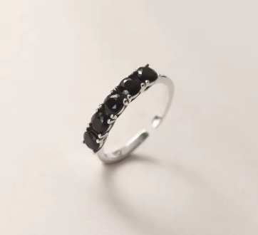 925 Sterling Silver Round Zircon Adjustable Rings For Women Ladies Rings Wedding Luxury Jewelry Wholesale Jewellery Argent 925