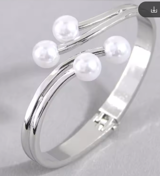 Fashion Gold Silver Color Cuff Bangle for Women Boho Jewelry Vintage Pearl Open Bracelets Bangle Girls Jewellery 2023