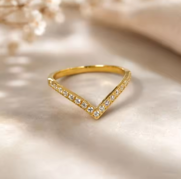 925 Sterling Silver Fashion V-Shaped Zircon Exquisite Ring for Women Engagement Wedding Party Anniversary Gift Fine Jewelry