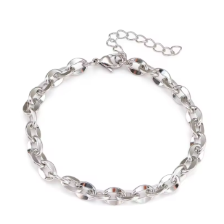 Oval Link Chain Bracelet Women Wrist Bracelets Stainless Steel Bracelets and Bangles Jewellery for Woman Miraculous Chains