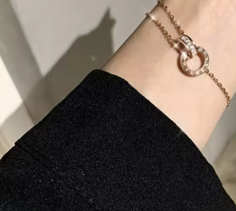 Luxury Gold Plated Stainless Steel Dazzling Zircon Bracelet for Women Girls Roman Number Design Fashion Charm Party Jewelry Gift