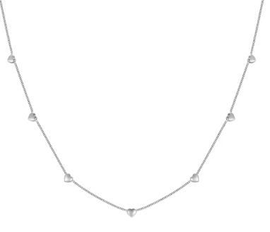 Heart Link Choker Chain Necklace for Women,stainless Steel Jewelry Girlfriend Gift